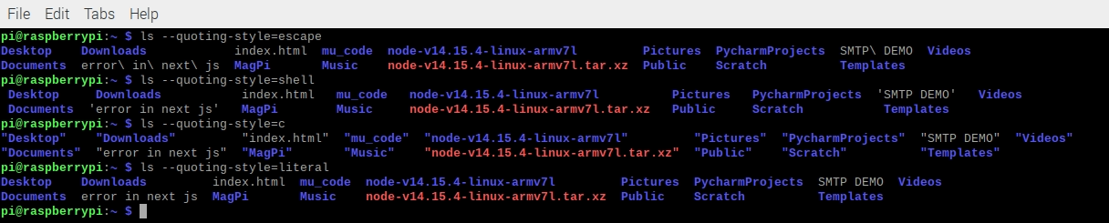 output with different style